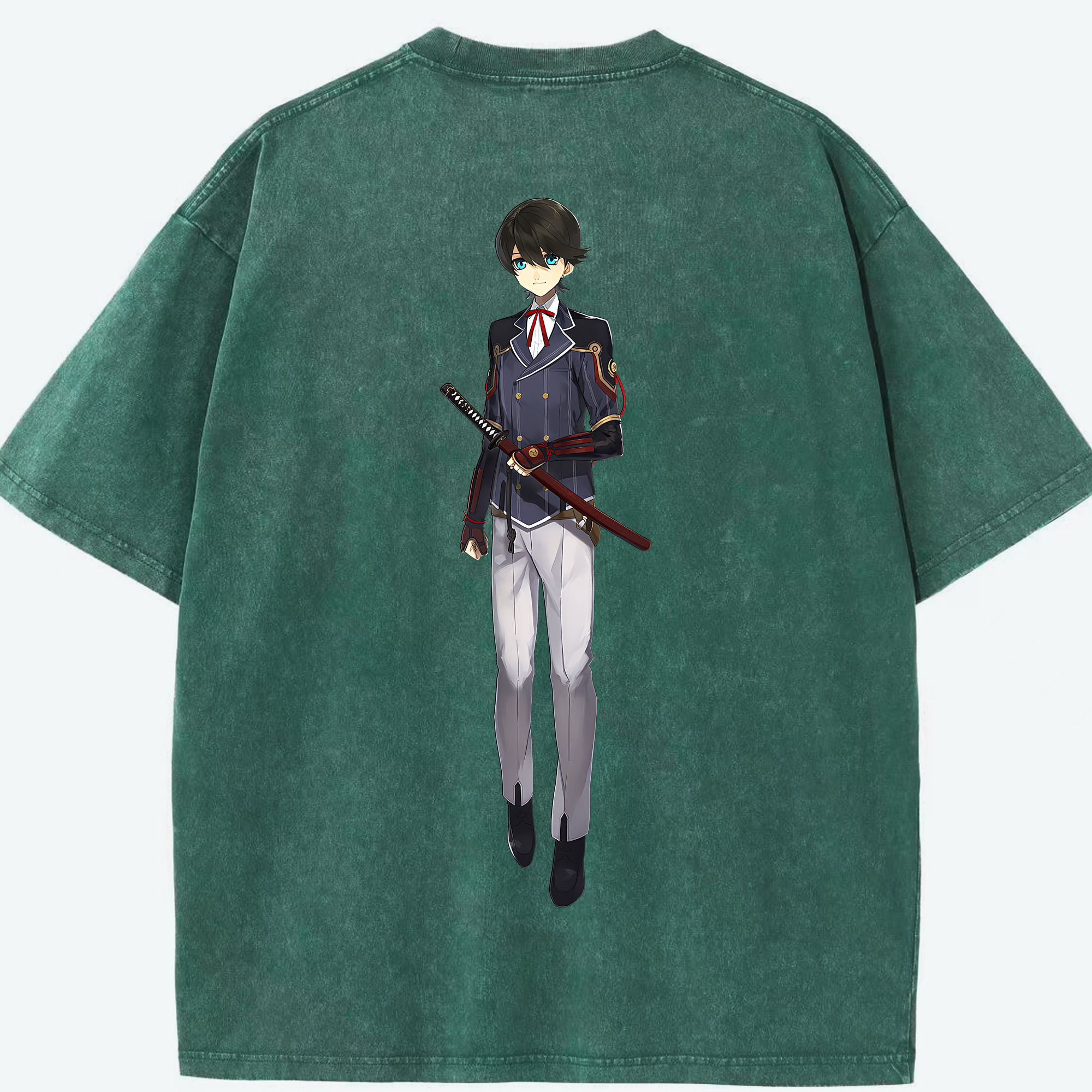 （画像用） 刀剣乱舞 Touken Ranbu 綿100% ヴィンテージ風 半袖Tシャツ（背面プリント）